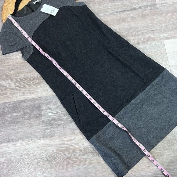 Nwt Vince gray colorblock shift dress wool angora blend - Picture 4 of 6